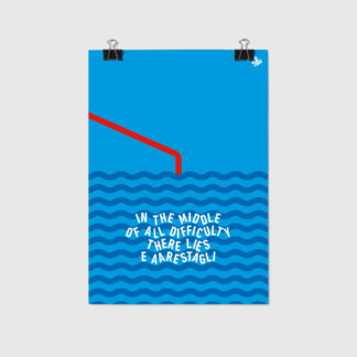 Mit dem Aarestägli Plakat durch den Winter